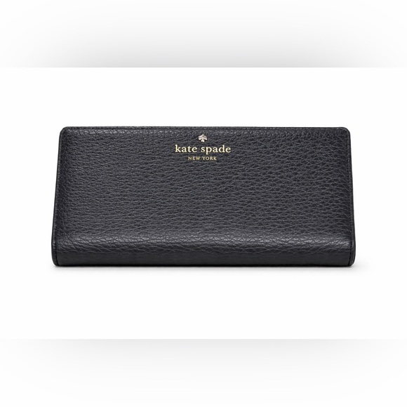 kate spade Handbags - Kate Spade Staci Slim Bifold Wallet in Black Pebbled Leather